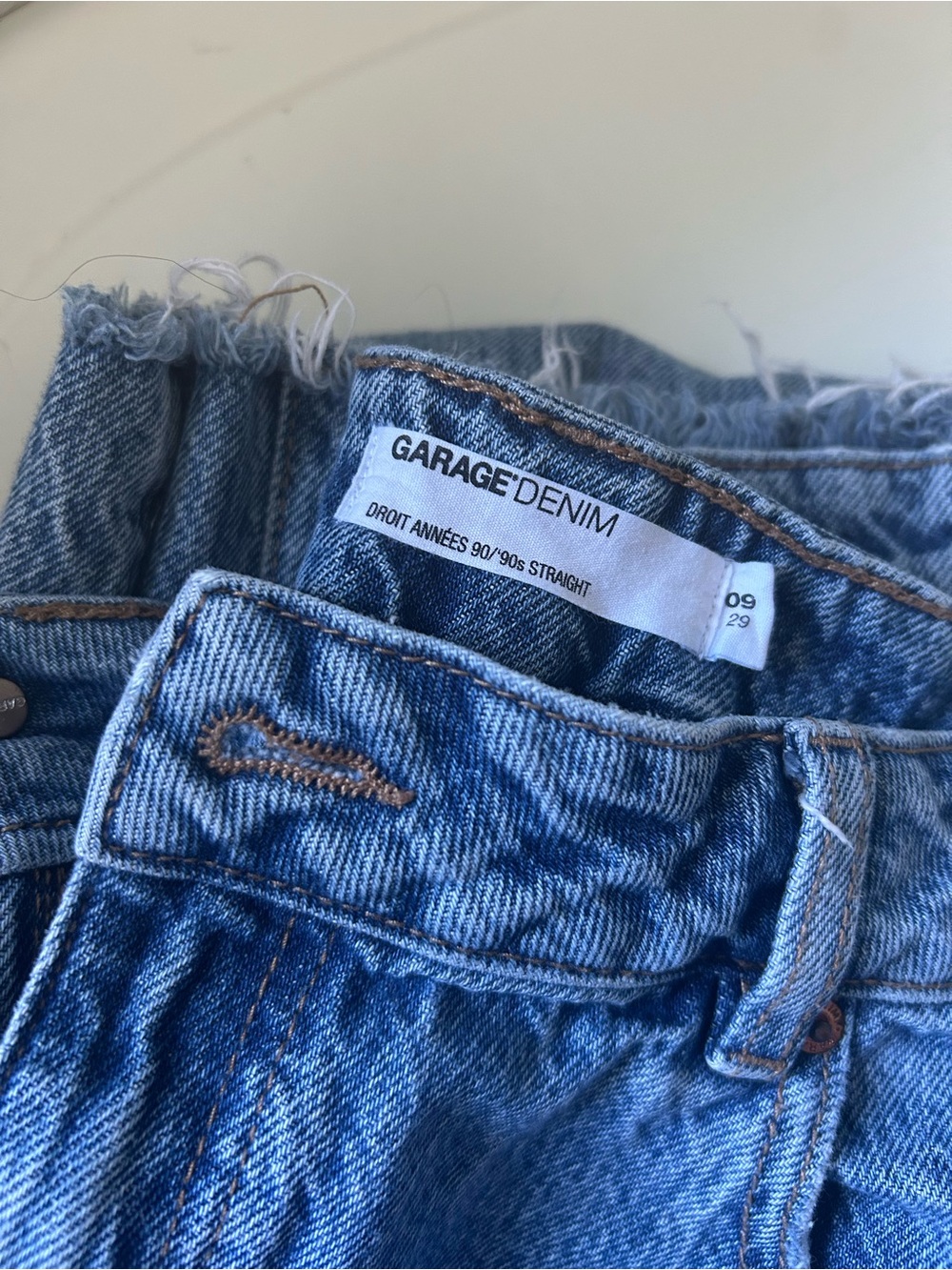 Classic High-Rise Straight Leg Jeans - Blue - Picture 6 of 6